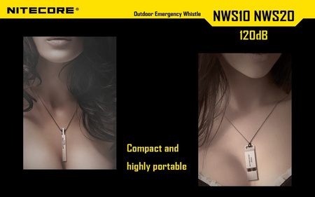 Gwizdek bezpieczeństwa Nitecore NWS10 120 dB