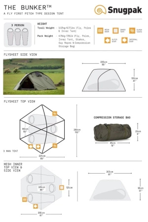 Namiot Snugpak The Bunker (3 os) Olive