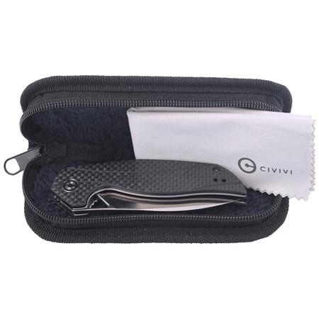 Nóż CIVIVI Anthropos Black G10 / Carbon Fiber, Satin Finish by Elijah Isham (C903BC)