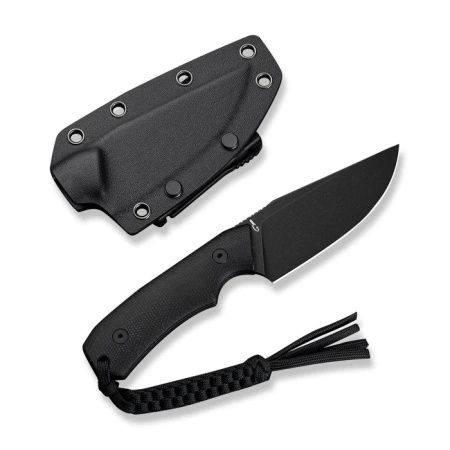 Nóż CIVIVI Gander Black Canvas Micarta, Black Stonewashed 14C28N by Matt Gentry (C24058B-2)