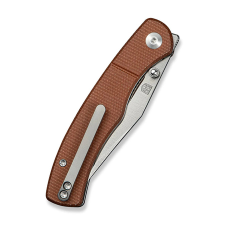 Nóż składany Civivi Clingman Brown Canvas Micarta, Black Stonewashed Nitro-V by Taylor Martin Best Damn EDC (C23065-3)