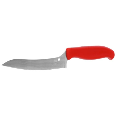 Nóż kuchenny Spyderco Z-Cut Pointed Tip Red Polypropylene, Satin CTS BD1N (K14PRD)