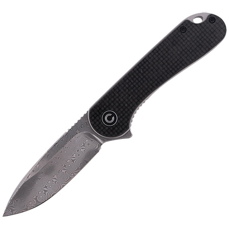 Nóż CIVIVI Elementum Flipper Twill Carbon Fiber / Black G10, Damascus (C907DS)