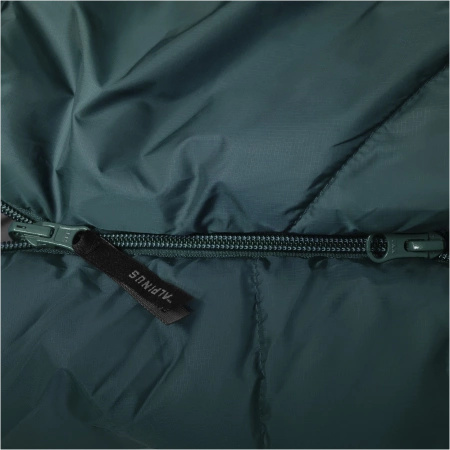 Alpinus - Śpiwór Fiber Pro 800 dla leworęcznych - zielony