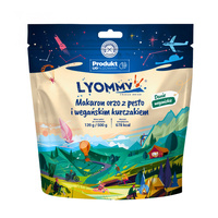 Lyommy - Żywność liofilizowana Makaron orzo z pesto i wegańskim kurczakiem 500 g