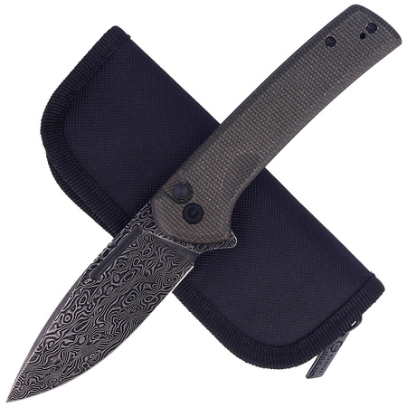 Nóż CIVIVI Conspirator Dark Green Micarta, Damascus (C21006-DS1)