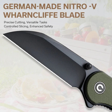 Nóż składany Civivi Elementum Wharncliffe OD Green G10, Black Nitro-V (C18062AF-2)