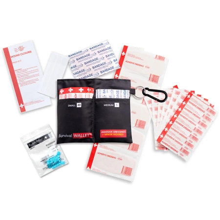 Apteczka z wyposażeniem - SURVIVAL Wallet First Aid KIT