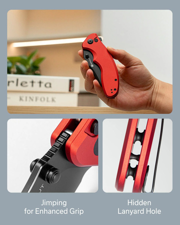 Nóż składany Sencut Cybrix Red Aluminium, Black 9Cr18MoV (S23098A-3)