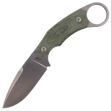 Nóż LionSteel H2 Karambit Canvas Green, Stone Washed Blade (H2 CVG)