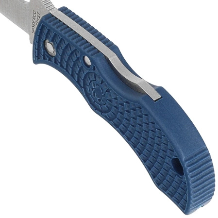 Nóż składany Spyderco Manbug Cobalt Blue FRN, Satin CPM SPY27 by Sal Glesser (MPCBL)