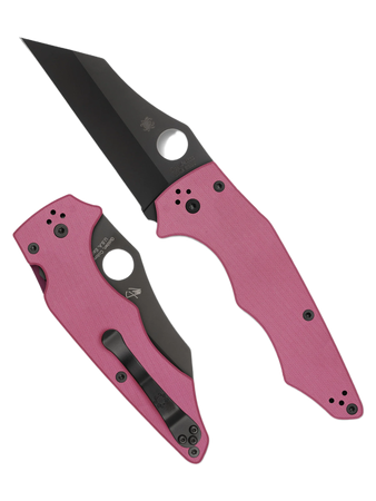 Nóż składany Spyderco Yojumbo Sprint Run Pink G10, Black DLC CPM S30V by Michael Janich (C253GPNBK)