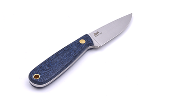 Nóż Brisa Necker 70 Flat - Blue Jeans Micarta - Skórzana pochwa